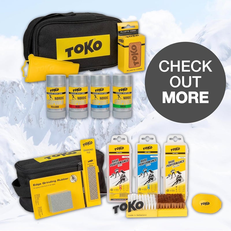 Toko Base Performance Gliding Kit for Skis & Snowboards - Liquid Base Performance, Basetex, Brush, & Wax Remover - Image 5